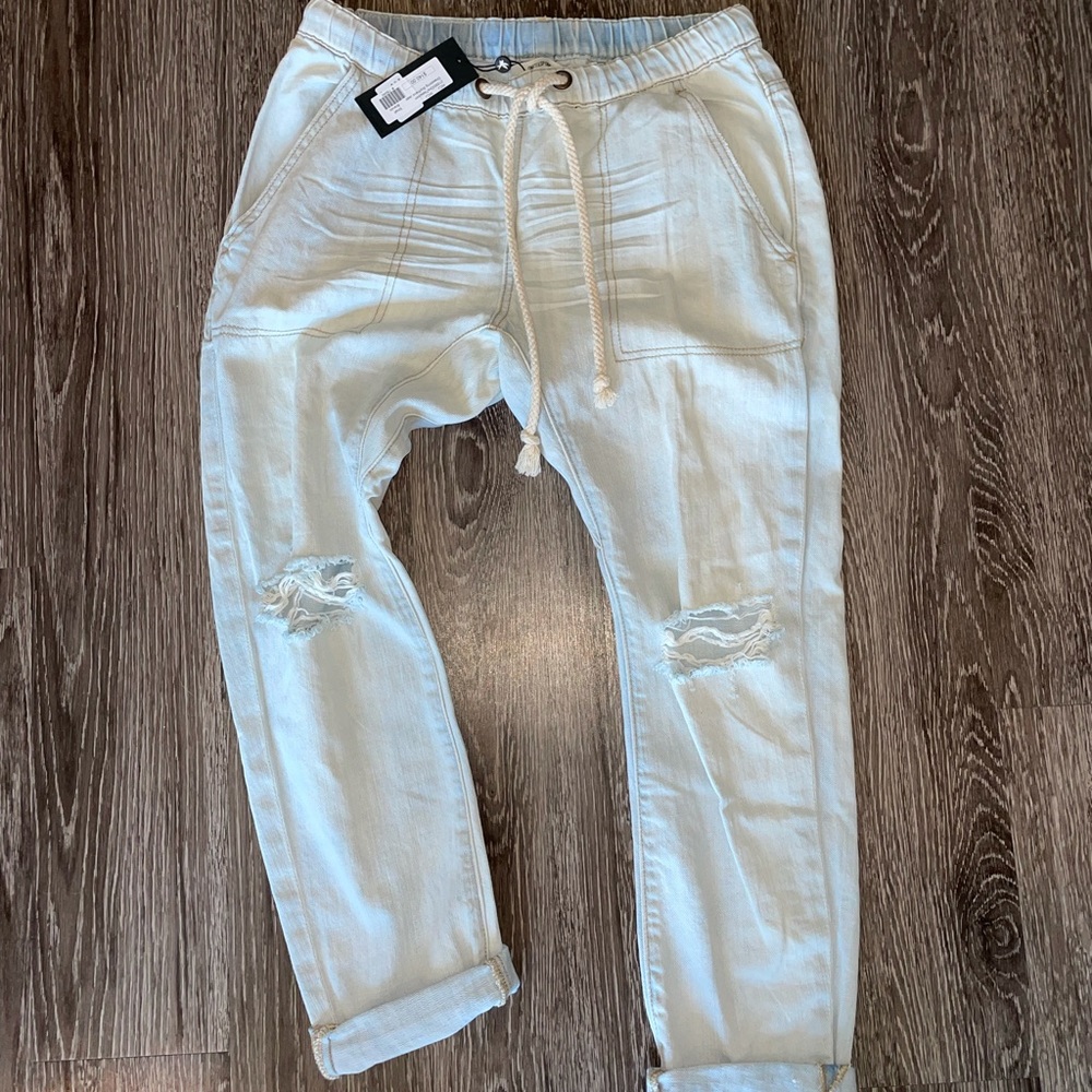 ONETEASPOON Shabbies Drawstring Boyfriend Jean